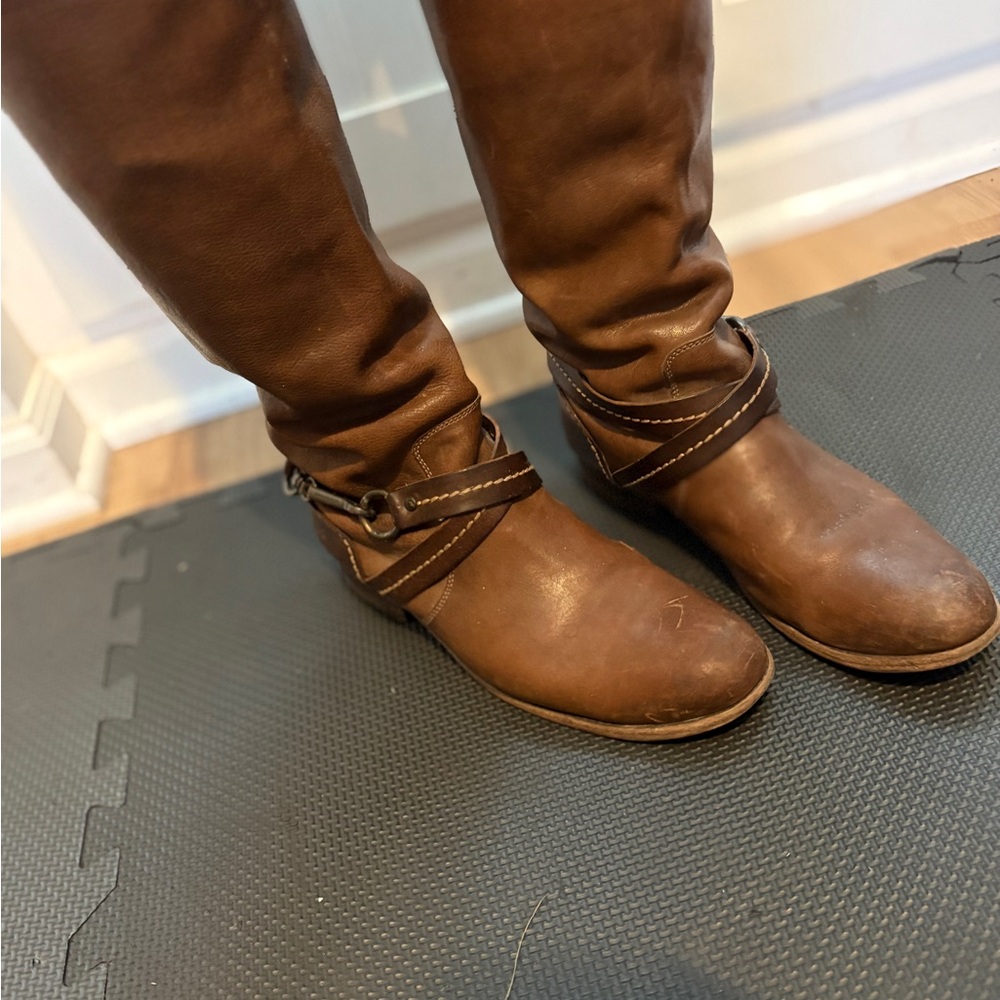 Frye Tan Leather Boots